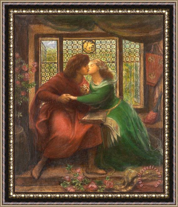 Dante Gabriel Rossetti Paolo And Francesca Da Rimini Framed Painting