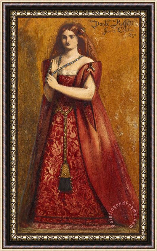 Dante Gabriel Rossetti Rosso Vestita (dressed in Red) Framed Print