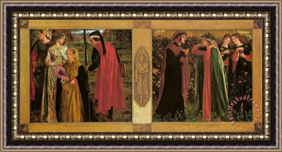 Dante Gabriel Rossetti The Salutation of Beatrice Framed Painting