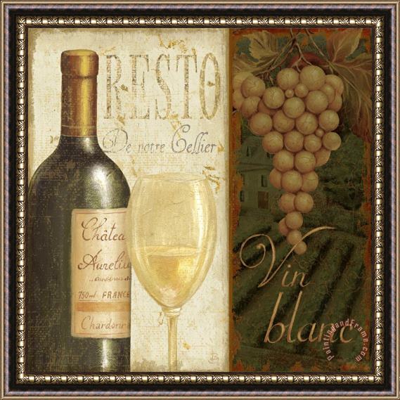 Daphne Brissonnet Wine List II Framed Painting