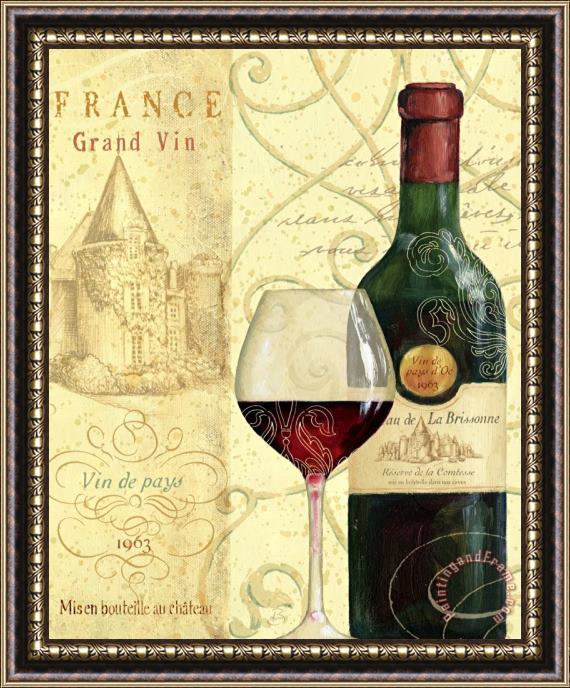 Daphne Brissonnet Wine Passion I Framed Print