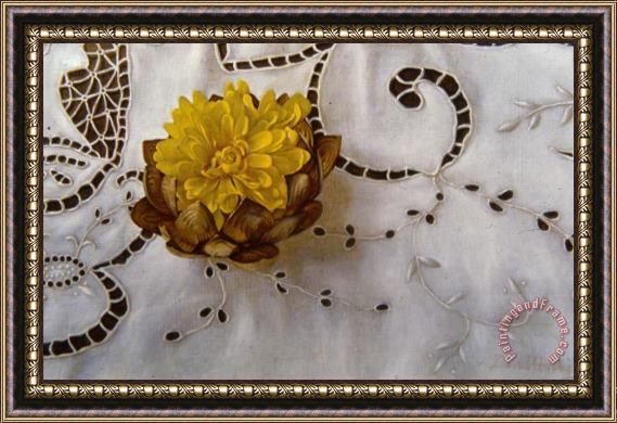 David Hardy Lotus, Mum And Lace Framed Painting