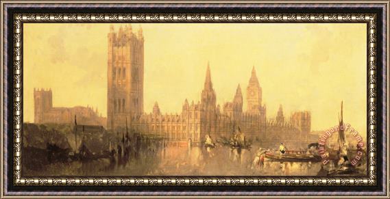 David Roberts Westminster Houses of Parliament Framed Painting