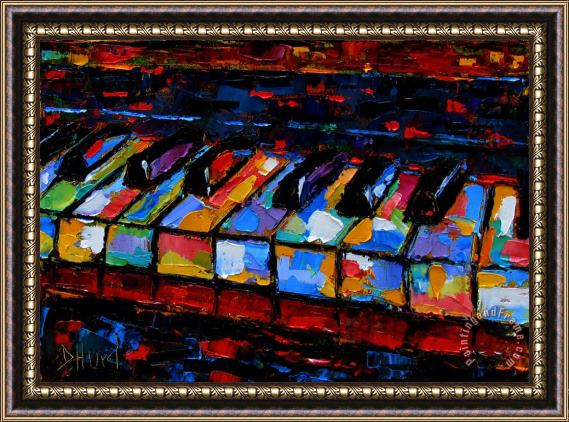 Debra Hurd Keyboard Framed Painting