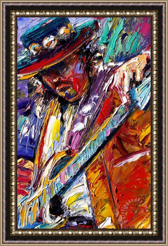 Debra Hurd Stevie Ray Vaughan number one Framed Painting