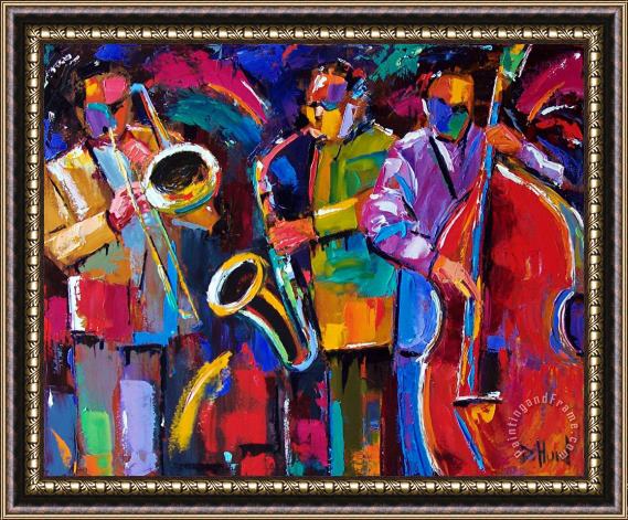 Debra Hurd Vibrant Jazz Framed Painting