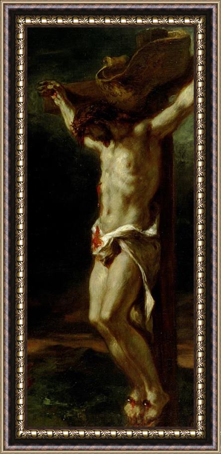 Delacroix Christ on the Cross Framed Painting