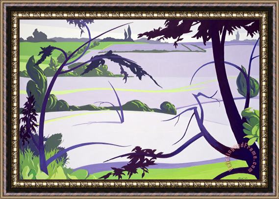 Derek Crow Flax Fields - Rayne Framed Painting