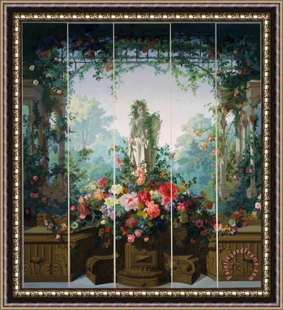 Designed by Edouard Muller Garden of Armida Wallpaper Framed Painting