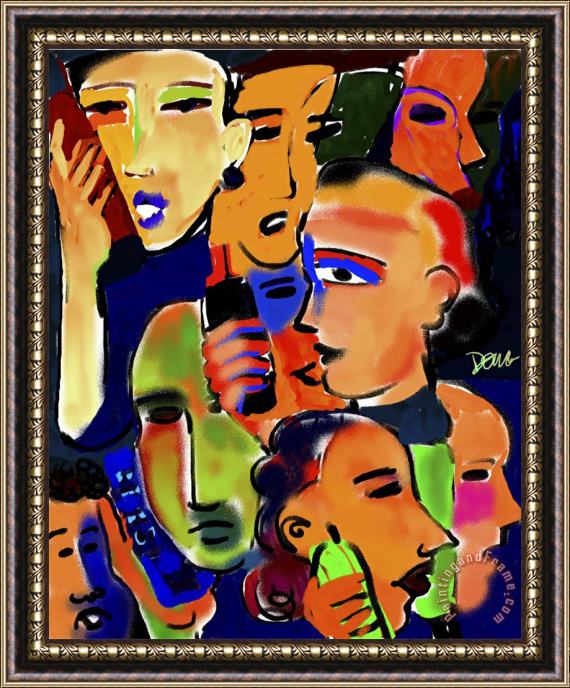 Diana Ong Cellular Disciples Framed Painting