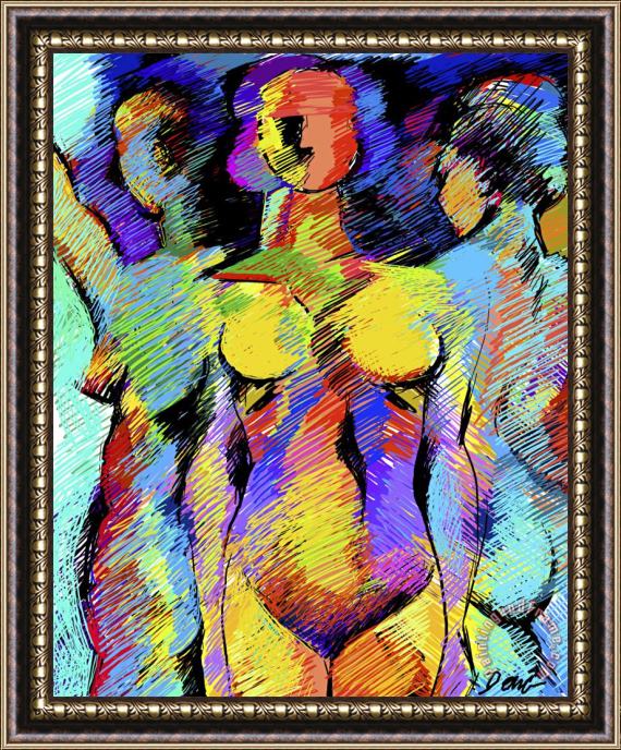 Diana Ong Sister Figures Framed Painting