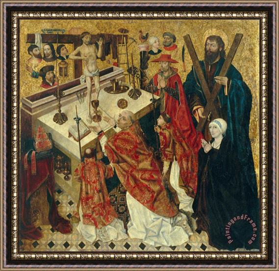 Diego De La Cruz The Mass of Saint Gregory Framed Print
