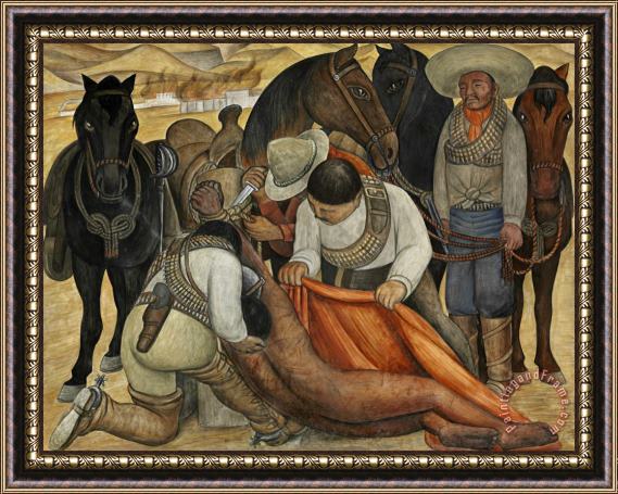 Diego Rivera Liberation of The Peon, 1931 Framed Print
