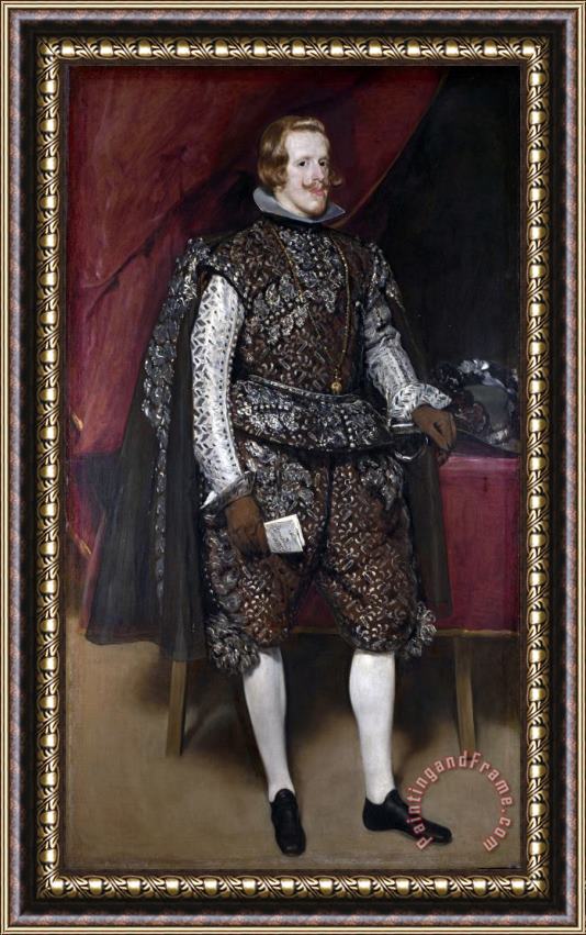 Diego Velazquez Philip Iv of Spain in Brown And Silver 1632 Framed Print