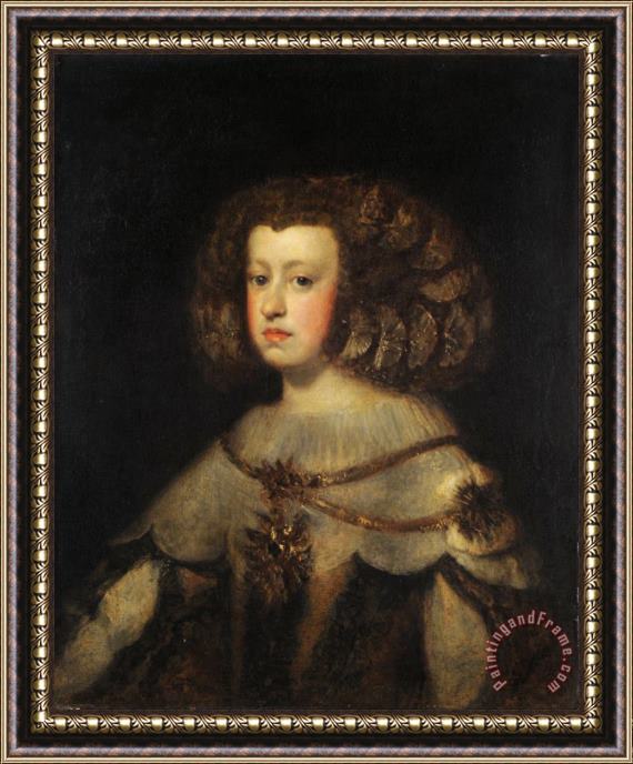 Diego Velazquez Retrato De La Infanta Maria Teresa De Espana Framed Painting