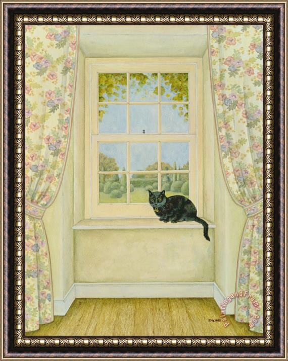 Ditz The Window Cat Framed Painting