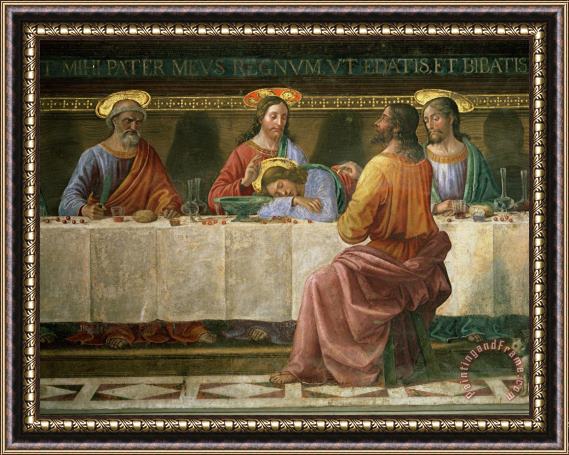 Domenico Ghirlandaio Detail from the Last Supper Framed Painting