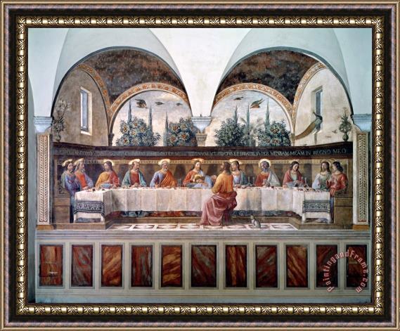 Domenico Ghirlandaio The Last Supper Framed Painting