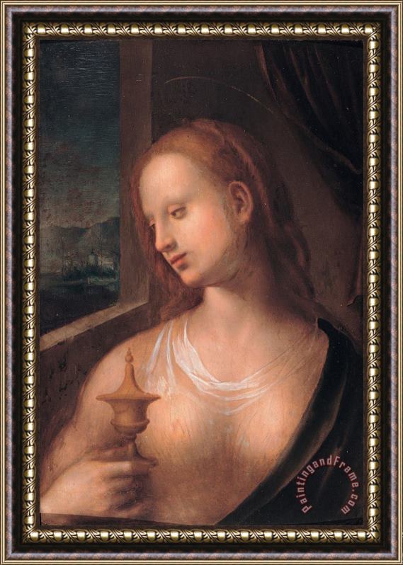 Domenico Puligo Magdalene with The Jar of Ointment Framed Print
