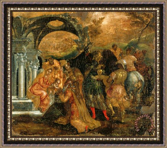 Domenikos Theotokopoulos, El Greco The Adoration of The Magi Framed Print
