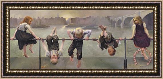 Dorothy Stanley Street Arabs At Play Framed Painting