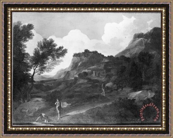 Dughet, Gaspard Mountainous Landscape Framed Painting