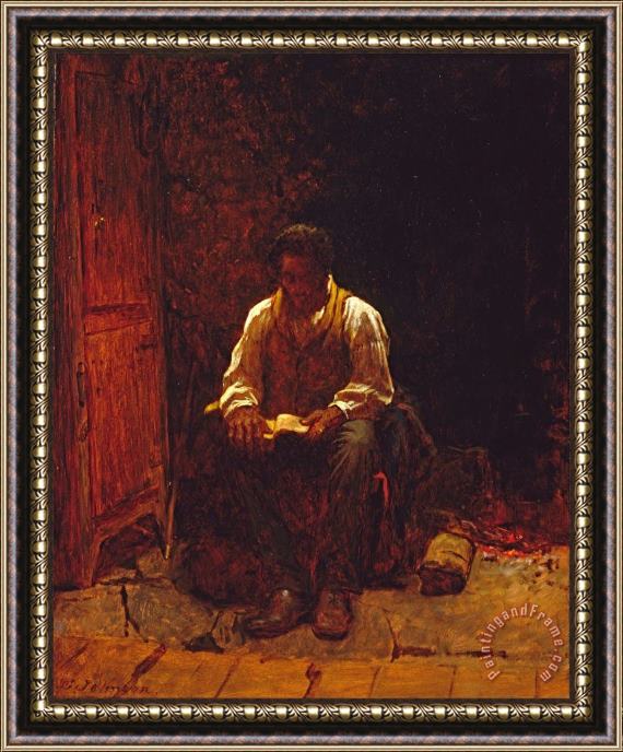 Eastman Johnson The Lord Is My Shepherd Framed Painting