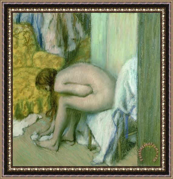 Edgar Degas After the Bath Framed Painting