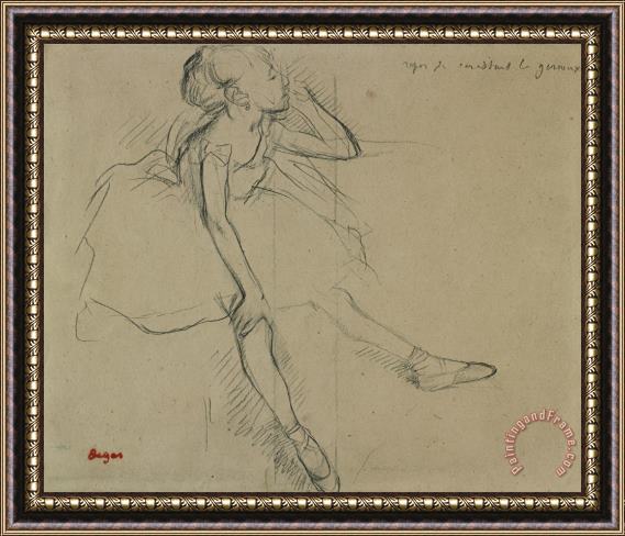 Edgar Degas Ballet Dancer in Repose Framed Painting