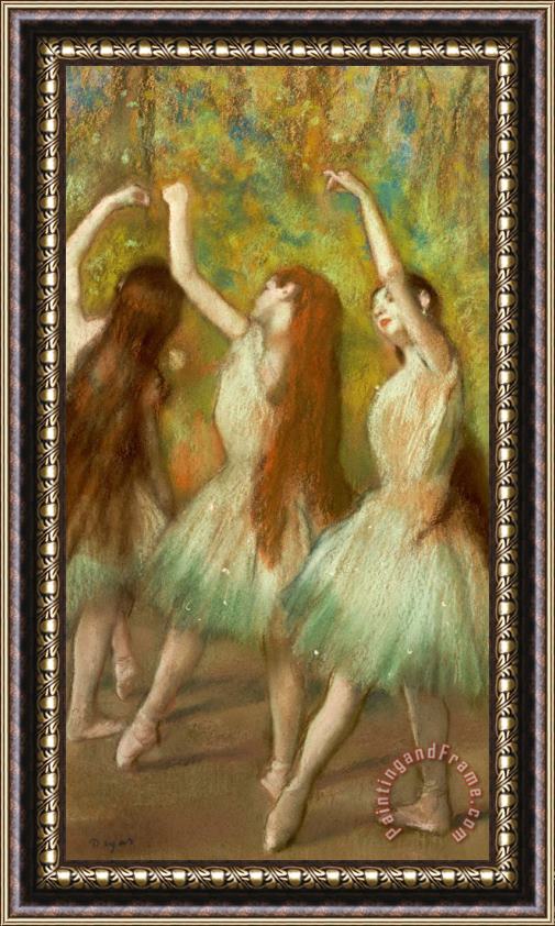 Edgar Degas Green Dancers Framed Print