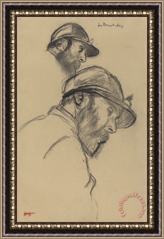 Edgar Degas Study of a Jockey (m. De Broutelles) Framed Painting