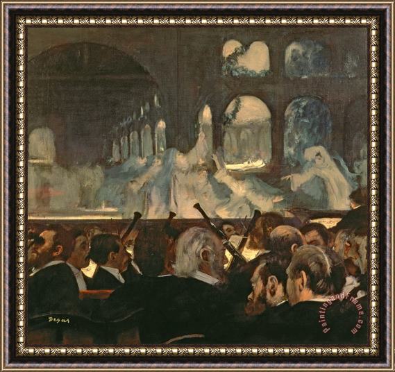 Edgar Degas The ballet scene from Meyerbeer's opera Robert le Diable Framed Painting