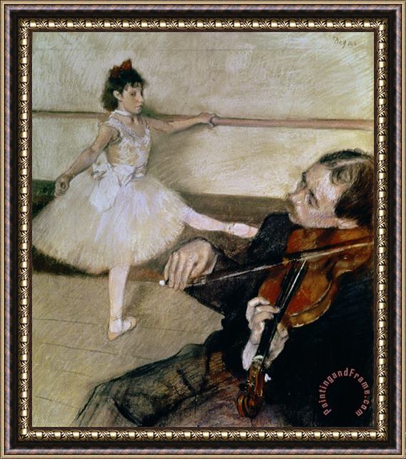 Edgar Degas The Dance Lesson Framed Painting