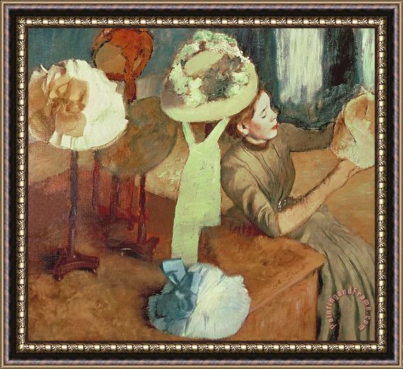 Edgar Degas The Millinery Shop Framed Painting