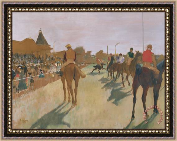 Edgar Degas The Parade, Or Race Horses in Front of The Stands Framed Painting