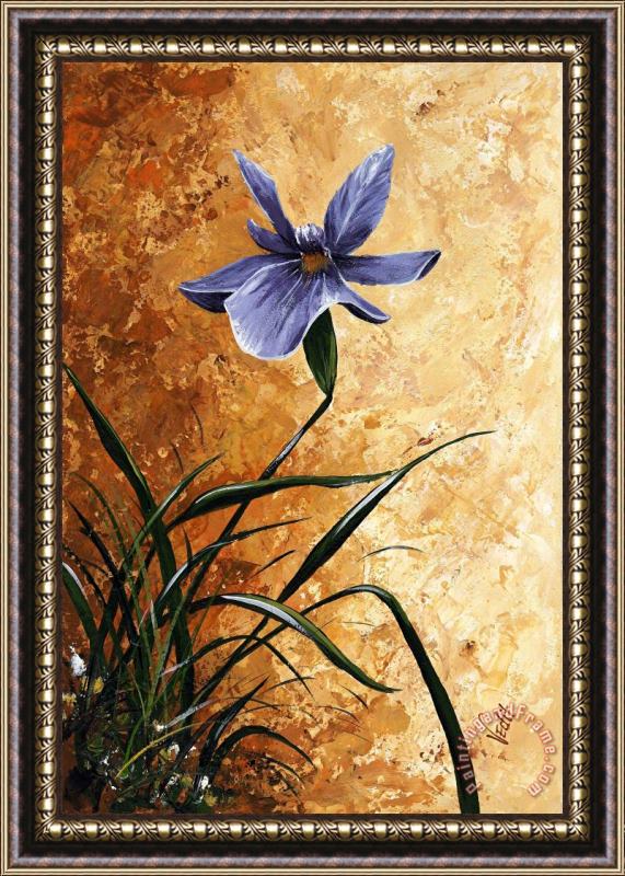 Edit Voros My flowers - Iris Framed Painting