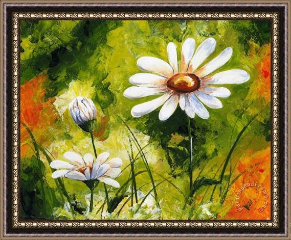 Edit Voros My flowers - Margherite Framed Painting