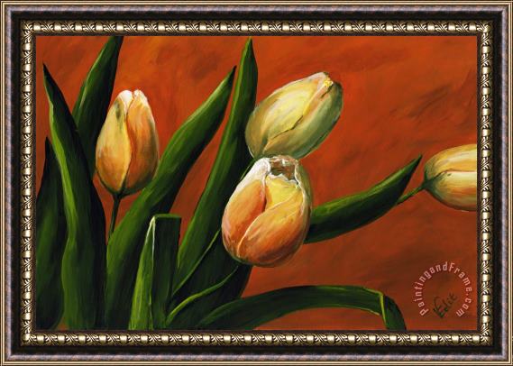Edit Voros Tulips Framed Painting