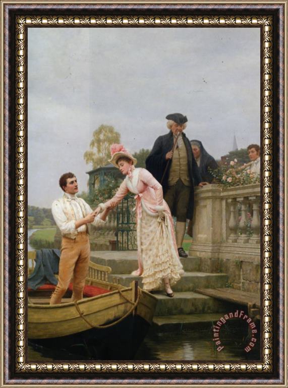 Edmund Blair Leighton Lay Thy Sweet Hand in Mine And Trust in Me Framed Print
