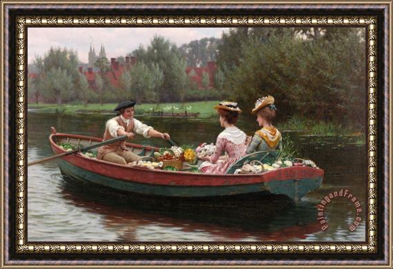 Edmund Blair Leighton Market Day Framed Painting