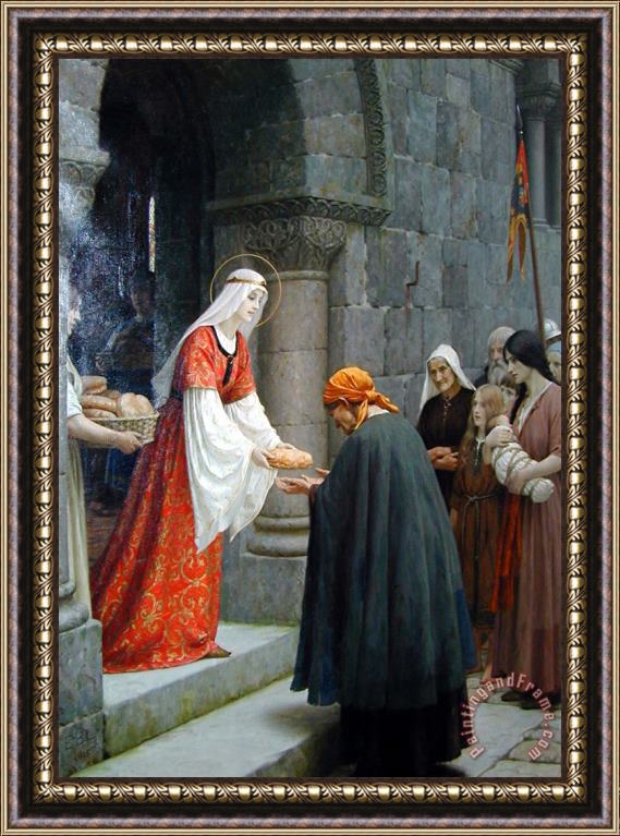 Edmund Blair Leighton The Charity of St. Elizabeth of Hungary Framed Painting