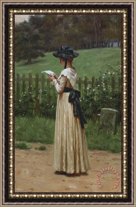 Edmund Blair Leighton The Love Letter Framed Painting