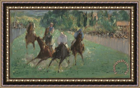 Edouard Manet At The Races Framed Painting