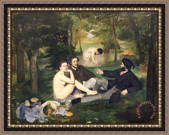 Edouard Manet Dejeuner sur l Herbe Framed Painting