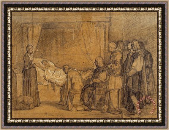 Eduardo Rosales Study for The Will of Isabella The Catholic Framed Painting