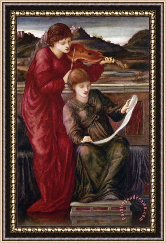 Edward Burne Jones Music Framed Painting