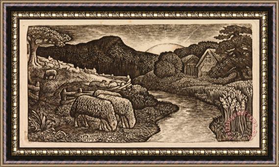Edward Calvert The Sheep of His Pasture Framed Print