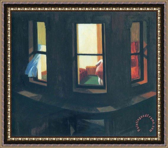 Edward Hopper Night Windows Framed Painting