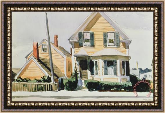 Edward Hopper The Yellow House Framed Painting