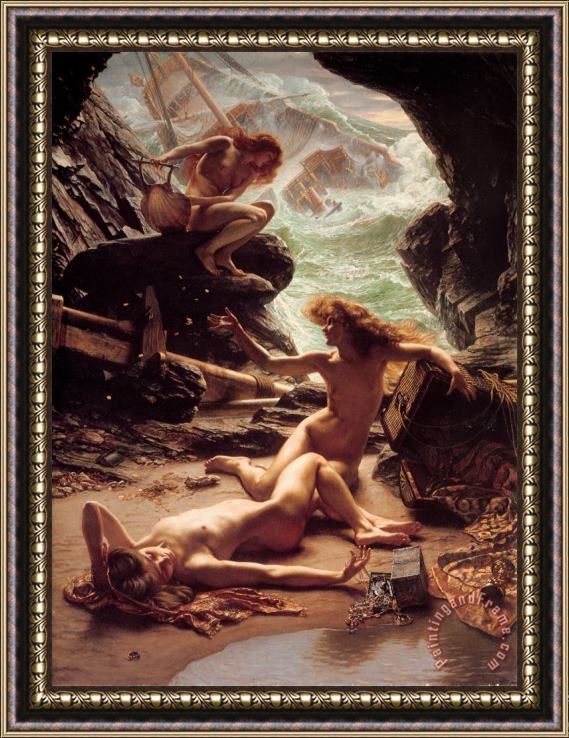 Edward John Poynter The Cave of The Storm Nymphs Framed Painting